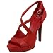 BCBGeneration Women's Asterix High Heel Platform Sandal,Oxblood Red Suede,7 M US