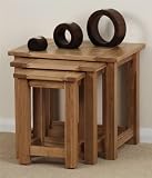 Newark Solid Oak Nest Of Tables
