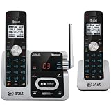 AT&T TL92271 DECT 6.0 Cordless Phone Connect To Cell, Silver/Black, 2 Headsets