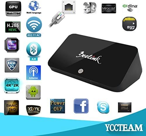 CTC Tech Beelink R89 Smart Media Box Quad Core RK3288 1.8GHz CPU, Quad Core Mali-T764 GPU 2G/16G, 4K*2K Output H.265 Decoding, Bluetooth 4.0, 2.4G/5.0G Dual-band WiFi