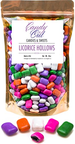 CandyOut Licorice Hollows 2lb (2 pounds) in stand-up zip bag