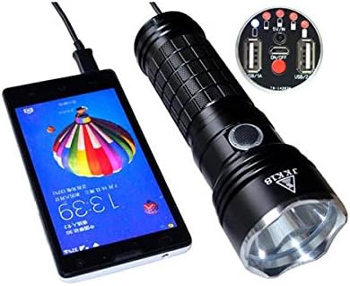 JKK18 Cree XM-L2 LED Flashlight With Mobile Power Bank Charging