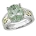 Yellow Gold and Sterling Silver 3 Carat Green title=