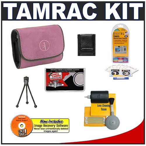 Tamrac 3583 Express 3 Camera Case (Pink) + Accessory Kit for Nikon Coolpix, Canon PowerShot, Pentax Optio, Olympus Stylus, Fuji FinePix, Kodak EasyShare, Casio Exilim, Panasonic Lumix, Samsung and Sony Cyber-Shot Digital Cameras