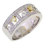 14K Two Tone Yellow and White Diamond Band, 0.56 CTW