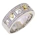 14K Two Tone Yellow and White Diamond Band, 0.56 CTW