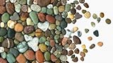 Wallmonkeys Peel and Stick Wall Decals - An Array of Colorful Beach Pebbles with Six Heart-shaped Stones Hidden in the Mix - 60