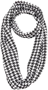Celik Collection of Beautiful Houndtooth Cotton Scarf - Black/White