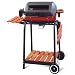 Meco Aussie 9329W Deluxe Electric Cart Grill with Rotisserie, Satin Black