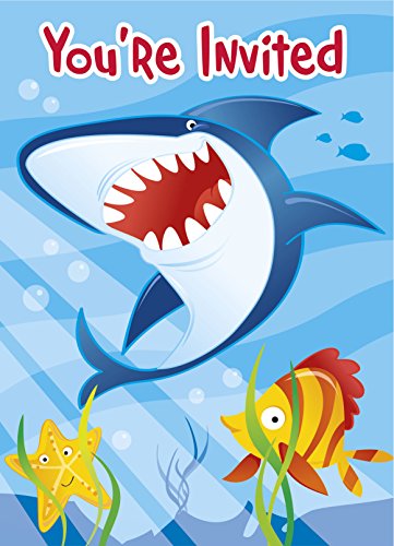 Ocean Shark Invitations, 8ct