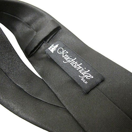Knightsbridge Black Silk Mod Tie With Target