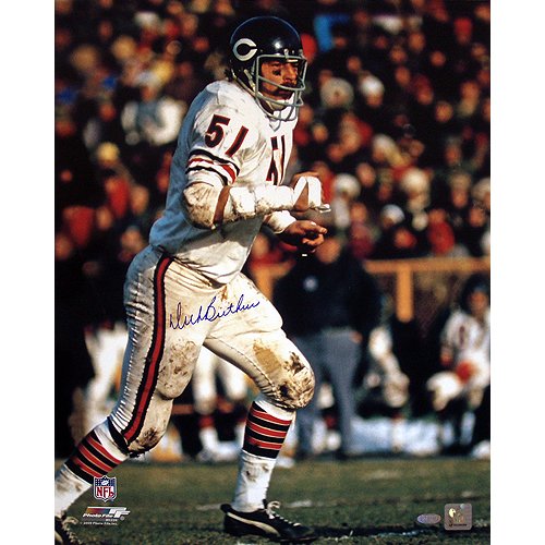 Steiner Sports NFL Chicago Bears Dick Butkus Chicago Bears White Jersey Vertical 16x20 Photo