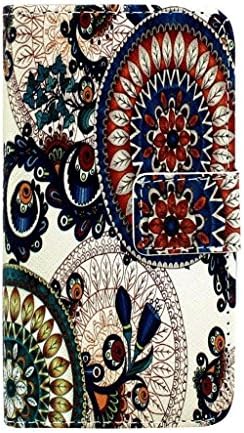 G7102 Case Galaxy Grand 2 G7102 Kickstand Case,MOUSE Monster Tribal Feather Flower Design Premium PU Leather [Stand Feature] Magnet Flip Kickstand Case Cover for Samsung Galaxy Grand 2 Duos G7102