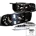 Spec-D Tuning For Dodge Ram Led Smoke Headlights Corner+ LED Bumper Fog Lamps