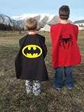 Reversible Spiderman Batman Superhero Cape Costume with Mask