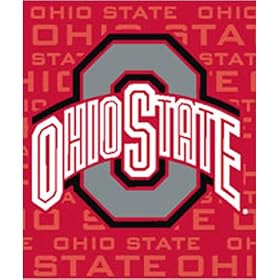 Ohio State Buckeyes NCAA Light Weight Fleece Blanket (031 Series) (50x60")"