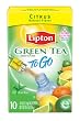 Lipton Green Tea Iced Tea Mix To Go, Citrus, 10-Count Boxes (Pack of 12)