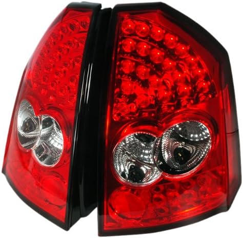 Redlines TL-CH305-LED-RC Red/Clear Medium LED Tail Light for Chrysler 300C 05-06 - Pair