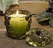 Grape Glass Wine Merlot Scent Candle - Green Grape