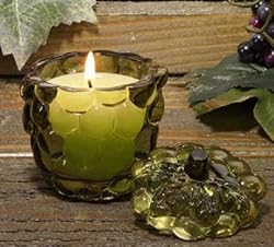 Grape Glass Wine Merlot Scent Candle - Green Grape