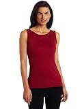 Three Dots Women's Boat Neck Top, Ruby Red, Medium