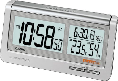 CASIO wave ceptor 電波デジタル目覚し時計 DQD-620J-8JF （福島・九州両局対応） 温度・湿度・カレンダー表示