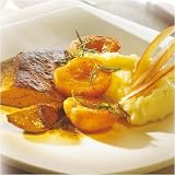 Pan-Fried Goose Foie Gras with Rosemary Apricots and Mashed Potatoes - Ingredients Set