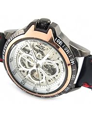 Youyoupifa White Skeleton Dial Automatic Mechanical Movement Unisexs Watch