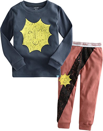 Vaenait Baby 12M-7T Kids Boys Sleepwear Pajama Top Bottom 2 Pieces Set Draw Sun