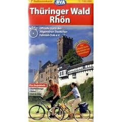 ADFC-Radtourenkarte 17 Th�ringer Wald / Rh�n 1 : 150 000: Bett und Bike. Rad und Bahn. Radfernwege