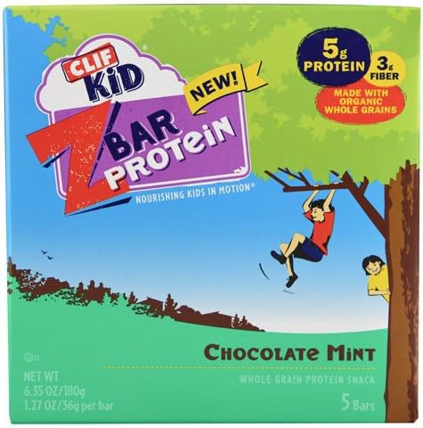 Clif Kid ZBarTM Protein Chocolate Mint -- 5 Bars