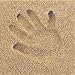 Memories - Handabdruck in Sand