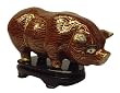 Chinese cloisonne boar pig with stand
