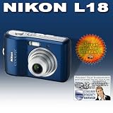 Buy Nikon Coolpix L18 8MP Digital Camera with 3x Optical Zoom (Navy) by Nikon