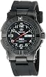 REACTOR Men's 59581 Trident Never Dark Black Dial Black Rubber Strap Sport Watch