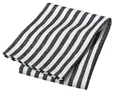 Domestique Linen/Cotton Narrow Stripe Set of 3 Kitchen Towels, Black