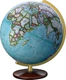 The Discover illuminated World Globe 30cm diameter dual physical/political mapping