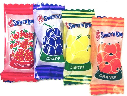Sweet N Low Assorted Fruit Hard Candy 1 Pound, Ind Wrapped, Kosher Circle U- D by SimplyLite