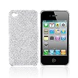 For Apple iPhone 4 Bling Hard Case Cover SILVER GEMS
