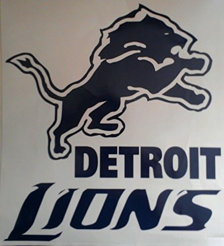Detroit Lions Cornhole Decals - 2 Cornhole Decals and 2 Hole Rings
