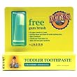 Earth's Best Todler Toothpaste Strawberry And Banana 1.6 oz. With Free Gum Brush
