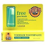 Earth's Best Todler Toothpaste Strawberry And Banana 1.6 oz. With Free Gum Brush