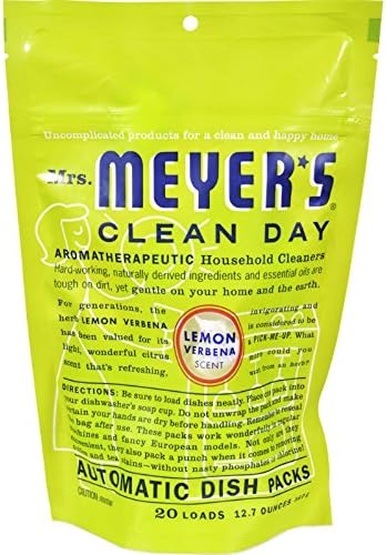 2Pack! Mrs. Meyer's Automatic Dishwasher Packs - Lemon Verbena - Case of 6 - 12.7 oz