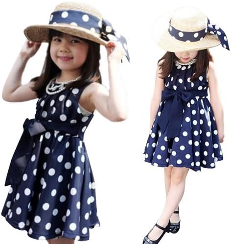 2014 Susenstore Clothing Polka Dot Girl Chiffon Sundress Dress for Kids