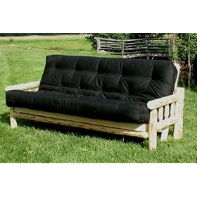 Montana Woodworks� Futon Frame with Mattress Varnished by MONTANA WOODWORKS