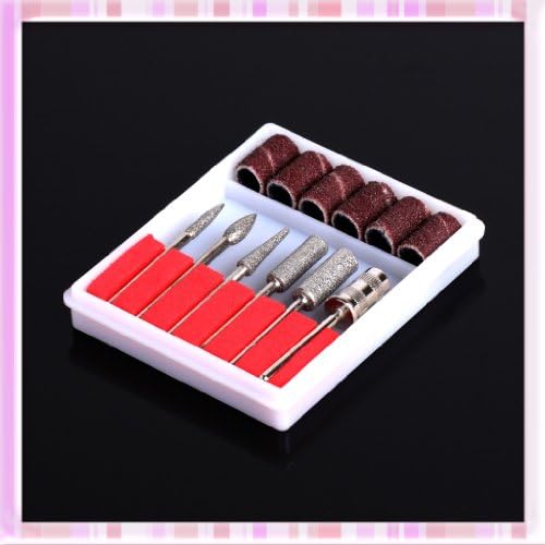 Nail Art 6 Drill File Bits Set Tool for Acrylic Manicure Electric Machine Carver