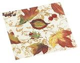 Caspari Autumn Toile 2 Paper Cocktail Napkin Package in Gift Box, Gold