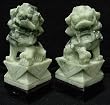 Unique Business Corporate Gift Idea for Him / Her - 8" Pair Carved Jade Foo Dog Book Ends