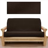 Soft Micro Suede Solid Mocha Brown Queen Size Futon Cover Slipcover