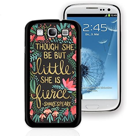 PETREL Little & Fierce on Charcoal Tough Plastic Personalized Phone Case For Samsung Galaxy SIII S3 -1 Pack-Retail Packaging